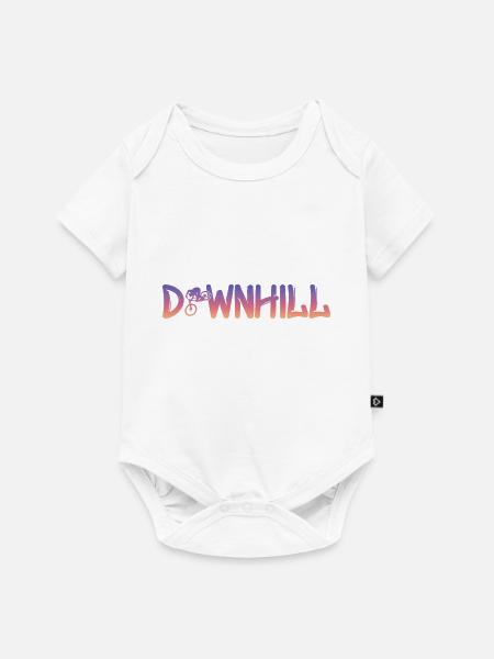 Downhill mit Biker - Baby Premium Kurzarmbody - Weiß