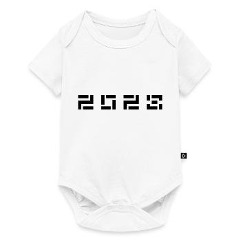 Année de naissance Anniversaire Né(e) en 2028 - Body à manches courtes Premium Bébé - blanc - Devant