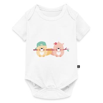 BEAVER KIDS - Baby Premium Kurzarmbody - Weiß - Vorne