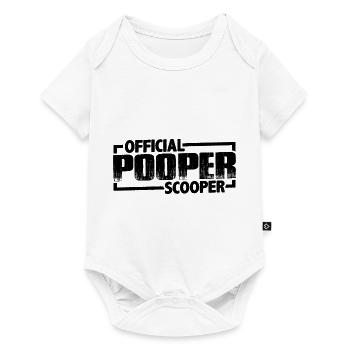 Scooper Officiel Pooper 28 - Body à manches courtes Premium Bébé - blanc - Devant