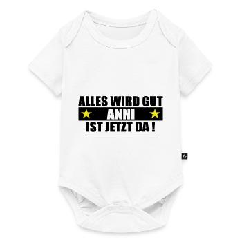 Anni Name Vorname Geburtstag - Baby Premium Kurzarmbody - Weiß - Vorne