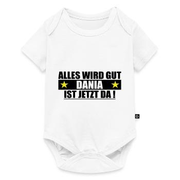 Dania Nom Prénom Anniversaire - Body à manches courtes Premium Bébé - blanc - Devant
