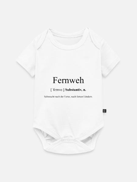 Fernweh Definition Dictionary - Baby Premium Kurzarmbody - Weiß