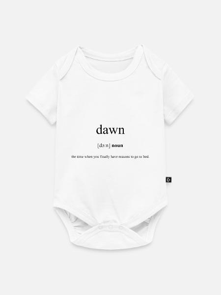 Dawn | Dämmerung Definition Dictionary - Baby Premium Kurzarmbody - Weiß