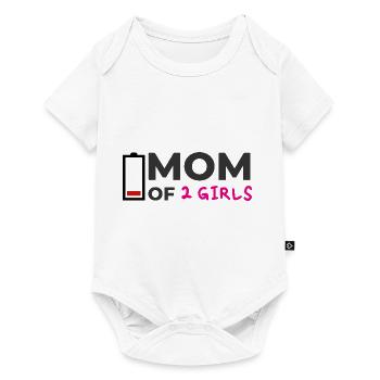 Maman de 2 filles maman maman maman maman - Body à manches courtes Premium Bébé - blanc - Devant