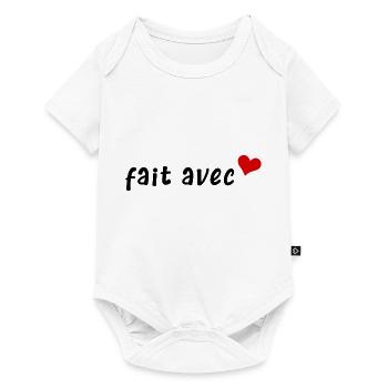 fait avec amour - Body à manches courtes Premium Bébé - blanc - Devant