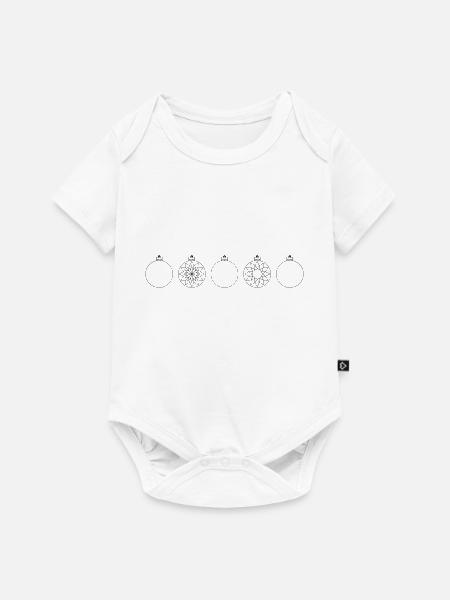 Weihnachtskugeln - Baby Premium Kurzarmbody - Weiß