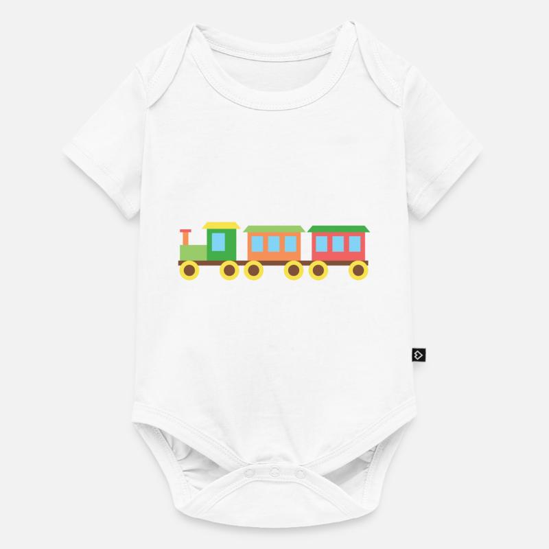 Train jouet - Body à manches courtes Premium Bébé - blanc