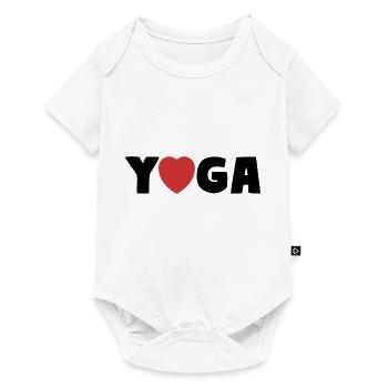 YOGA Heart Asana Love - Baby Premium short-sleeve bodysuit - white - Front