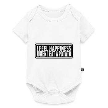 Je ressens du bonheur quand je mange une pomme de terre 4 - Body à manches courtes Premium Bébé - blanc - Devant