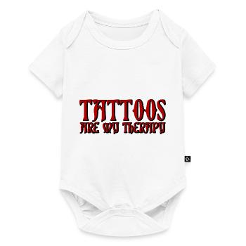 Les tatouages sont ma thérapie 7 - Body à manches courtes Premium Bébé - blanc - Devant