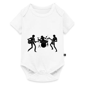 Band - Baby Premium Kurzarmbody - Weiß - Vorne