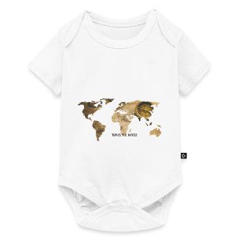 WORLD MAP - Baby Premium Kurzarmbody - Weiß - Vorne