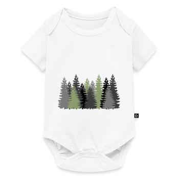 baum tree baumstamm wald forest woods168 - Baby Premium Kurzarmbody - Weiß - Vorne