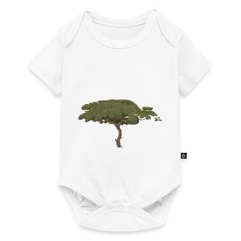 forest woods woodland wald tree baumstamm113 - Baby Premium Kurzarmbody - Weiß - Vorne