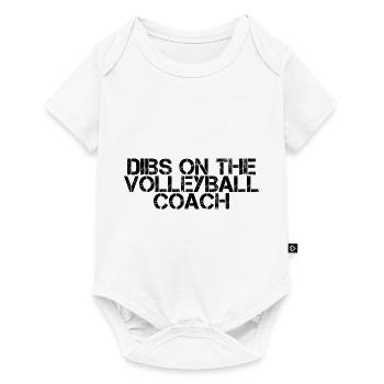 Dibs On The Volleyball Coach 2 - Baby Premium short-sleeve bodysuit - white - Front
