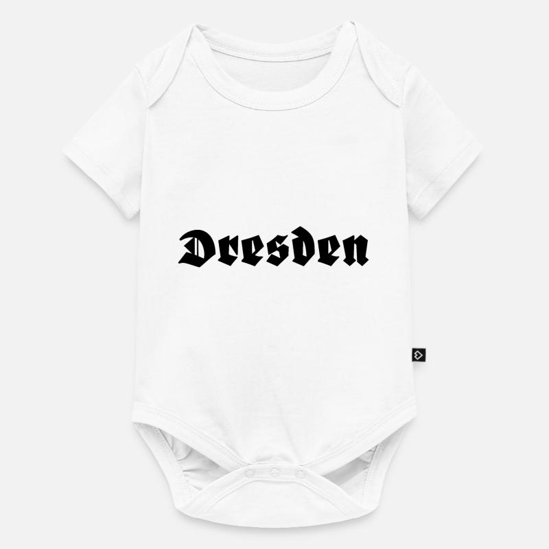 Dresden - Baby Premium Kurzarmbody - Weiß