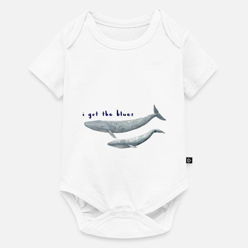 Je suis les baleines blues - baleines. Baleines - Body à manches courtes Premium Bébé - blanc