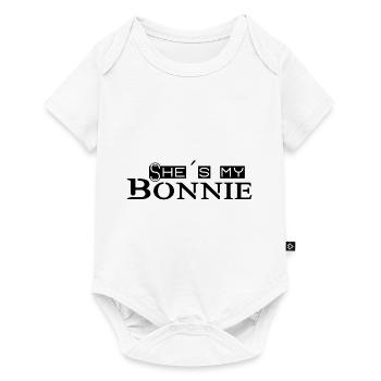 Partnerlook Bonnie & Clyde (part1) Geschenk Paar - Baby Premium Kurzarmbody - Weiß - Vorne