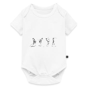 Illustration de 4 golfeurs côte à côte. - Body à manches courtes Premium Bébé - blanc - Devant