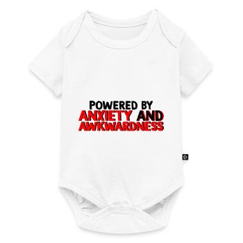 Powered By Anxiety And Awkwardness 2 - Baby Premium short-sleeve bodysuit - white - Front