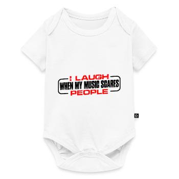 I Laugh When My Music Scares People 4 - Baby Premium Kurzarmbody - Weiß - Vorne