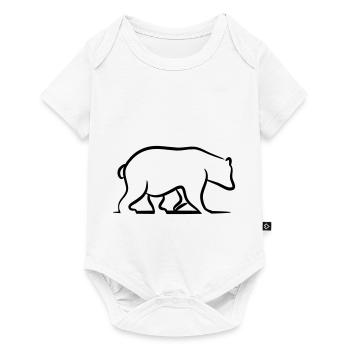 Ours brun - Grizzly - Body à manches courtes Premium Bébé - blanc - Devant