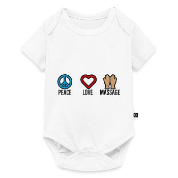 Peace Love Massage 2 - Baby Premium short-sleeve bodysuit - white - Front