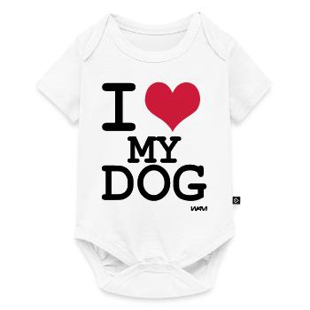 j'aime mon chien by wam - Body à manches courtes Premium Bébé - blanc - Devant
