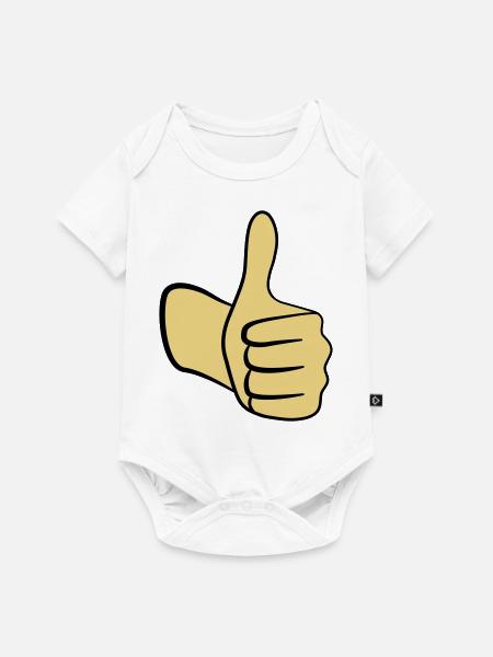 Daumen hoch! - Baby Premium Kurzarmbody - Weiß