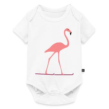 Flamingo skis - Baby Premium short-sleeve bodysuit - white - Front