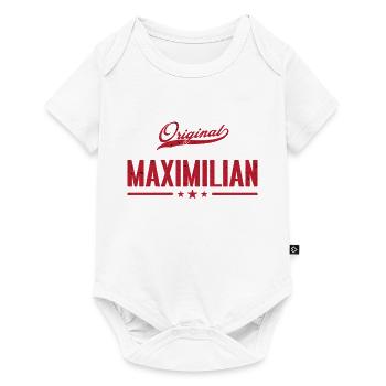 Maximilien T-shirt Nom Prénom Enfant Cadeau - Body à manches courtes Premium Bébé - blanc - Devant