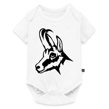 chamois animal sauvage 1102 - Body à manches courtes Premium Bébé - blanc - Devant