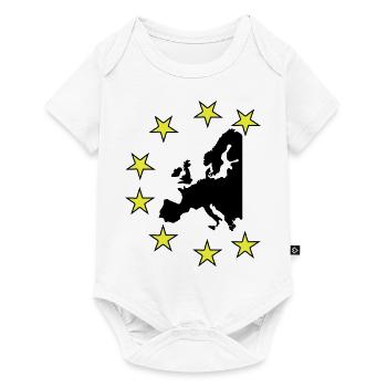 europa - Baby Premium Kurzarmbody - Weiß - Vorne