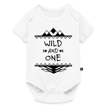 1st Birthday Wild and One Baby Saying for Birth - Baby Premium short-sleeve bodysuit - white - Front