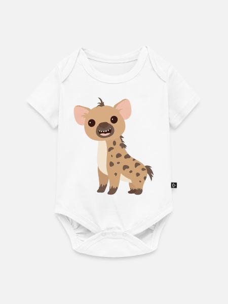 Hyäne - Baby Premium Kurzarmbody - Weiß