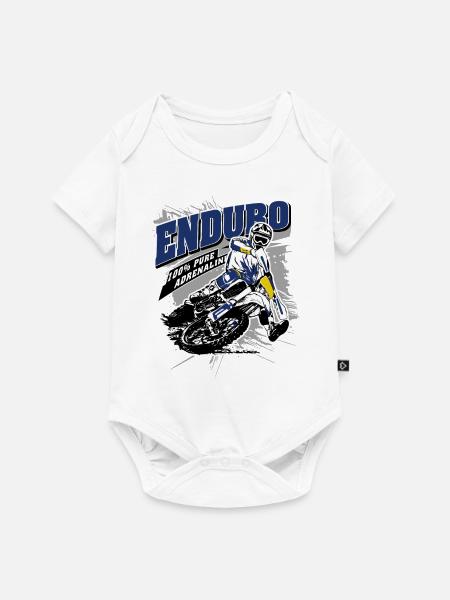 Enduro - Offroad Racer - Baby Premium Kurzarmbody - Weiß