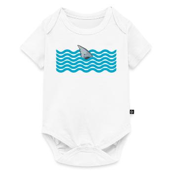 Aileron de requin Idée cadeau animal grand requin blanc - Body à manches courtes Premium Bébé - blanc - Devant