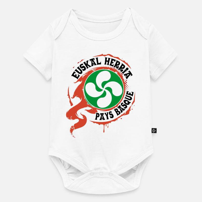Croix basque, Lauburu - Body à manches courtes Premium Bébé - blanc