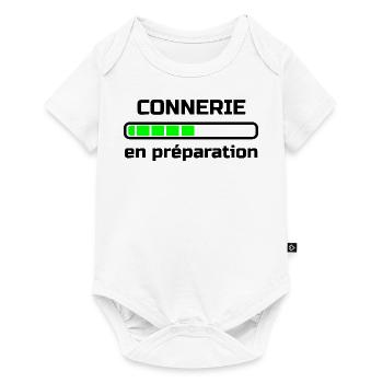 connerie en préparation humour - Body à manches courtes Premium Bébé - blanc - Devant