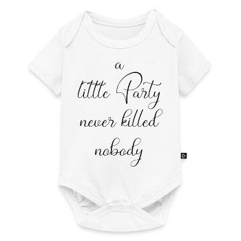 une petite fête jamais tuée célébrer personne anglais - Body à manches courtes Premium Bébé - blanc - Devant