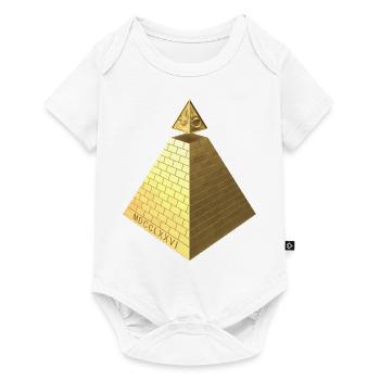 Illuminati Pyramid Gold 3D - Baby Premium Kurzarmbody - Weiß - Vorne