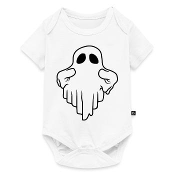 Comic funny floating ghost - Baby Premium short-sleeve bodysuit - white - Front