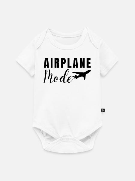 FLUGZEUGMODUS. REISEURLAUB - Baby Premium Kurzarmbody - Weiß