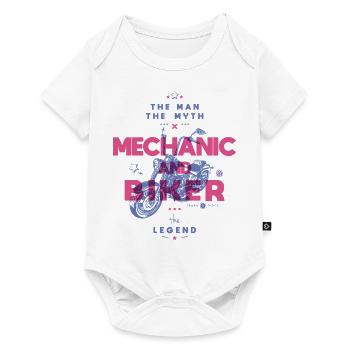 Mechanic and biker the man the myth the legend - Baby Premium short-sleeve bodysuit - white - Front