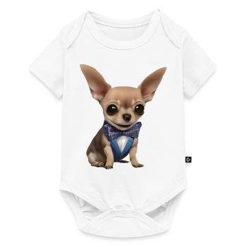 Propriétaire de chien Chihuahua chien Chihuahua chiots - Body à manches courtes Premium Bébé - blanc - Devant