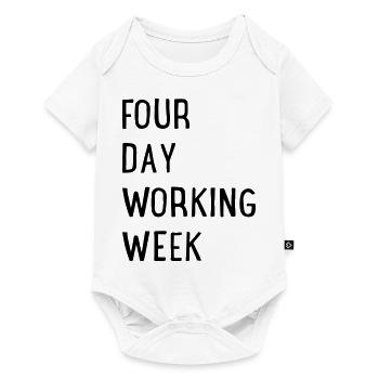 4 days a week - Baby Premium short-sleeve bodysuit - white - Front