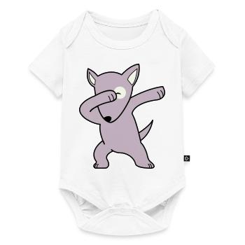 dog dabbing 02 - Baby Premium short-sleeve bodysuit - white - Front