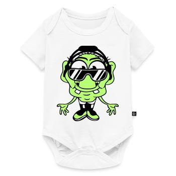 Cool DJ Leprechaun Green Gnome Grandpa Music Party Fun - Baby Premium short-sleeve bodysuit - white - Front