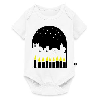 Kerzen in der Nacht - Baby Premium Kurzarmbody - Weiß - Vorne